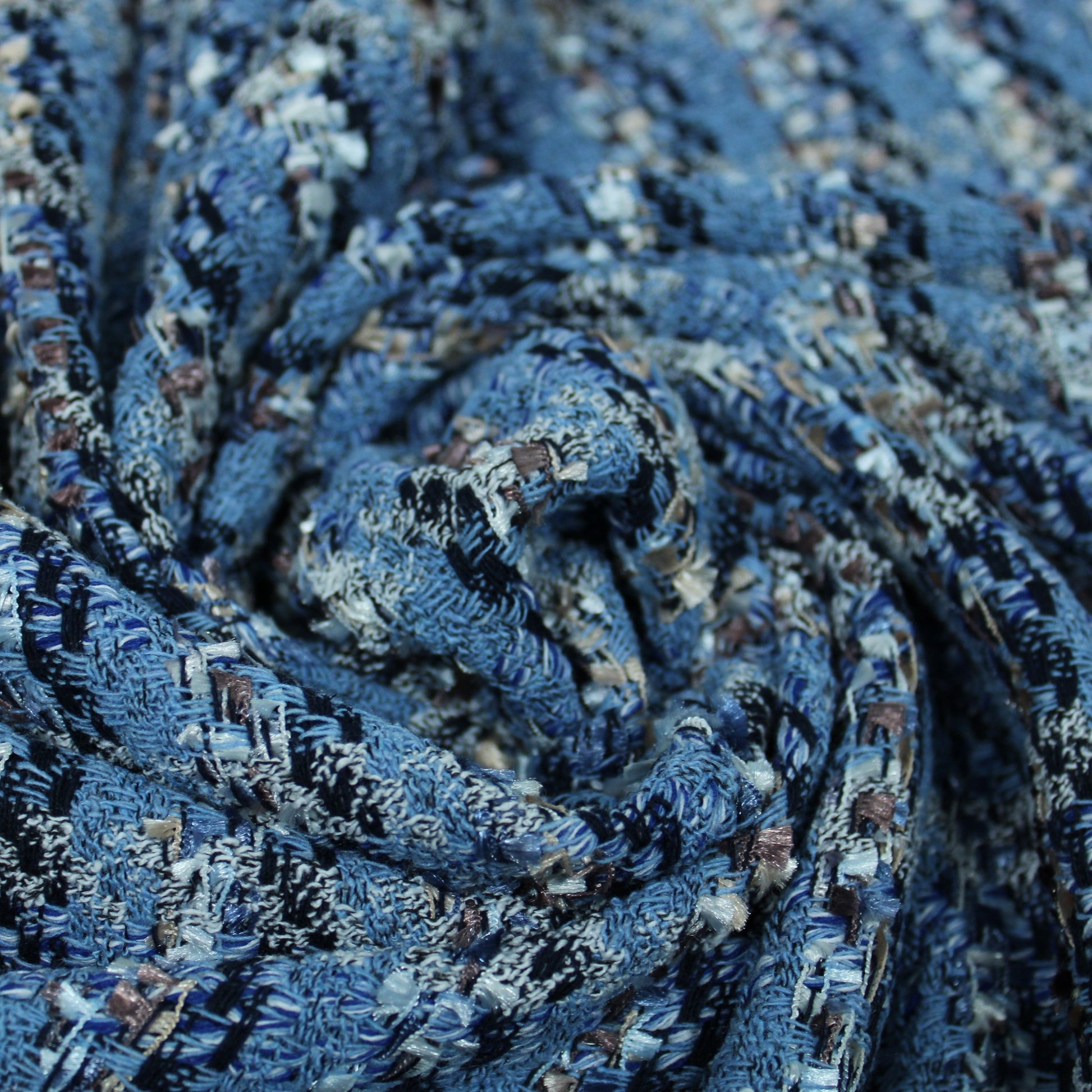 Tissu tweed - à carreaux - ton bleu ciel - photo 1/4 | So Tissus