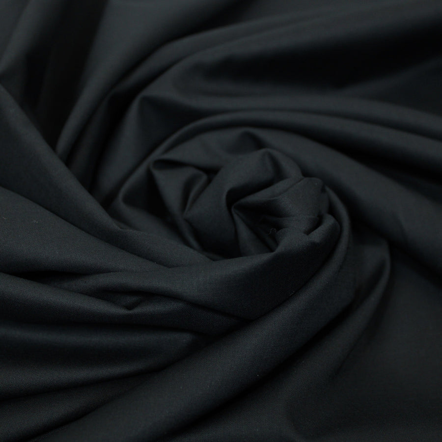 Tissu voile de coton - noir