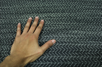 Tissu brocart - motif chevron - noir et blanc - photo 5/5 | So Tissus