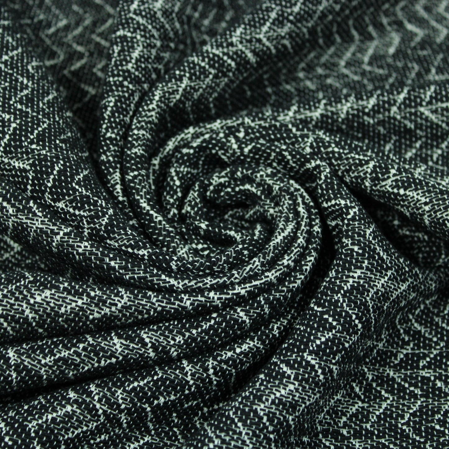 Tissu brocart - motif chevron - noir et blanc - photo 1/5 | So Tissus