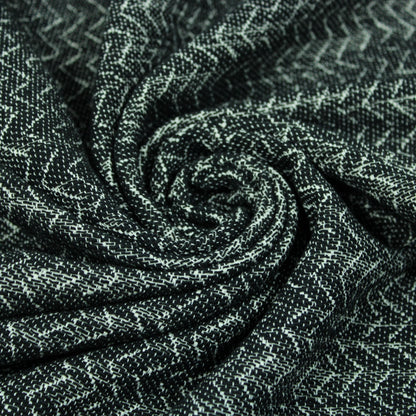 Tissu brocart - motif chevron - noir et blanc - photo 1/5 | So Tissus