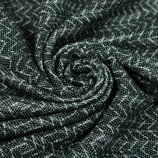 Tissu brocart - motif chevron - noir et blanc - photo 1/5 | So Tissus