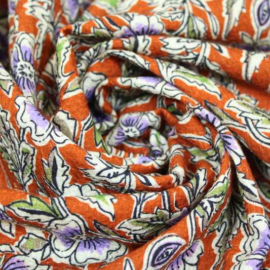 Tissu double gaze - imprimé fleuri - photo 1/5 | So Tissus