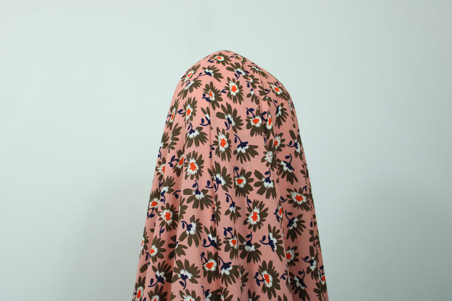 Tissu crêpe - imprimé fleuri
