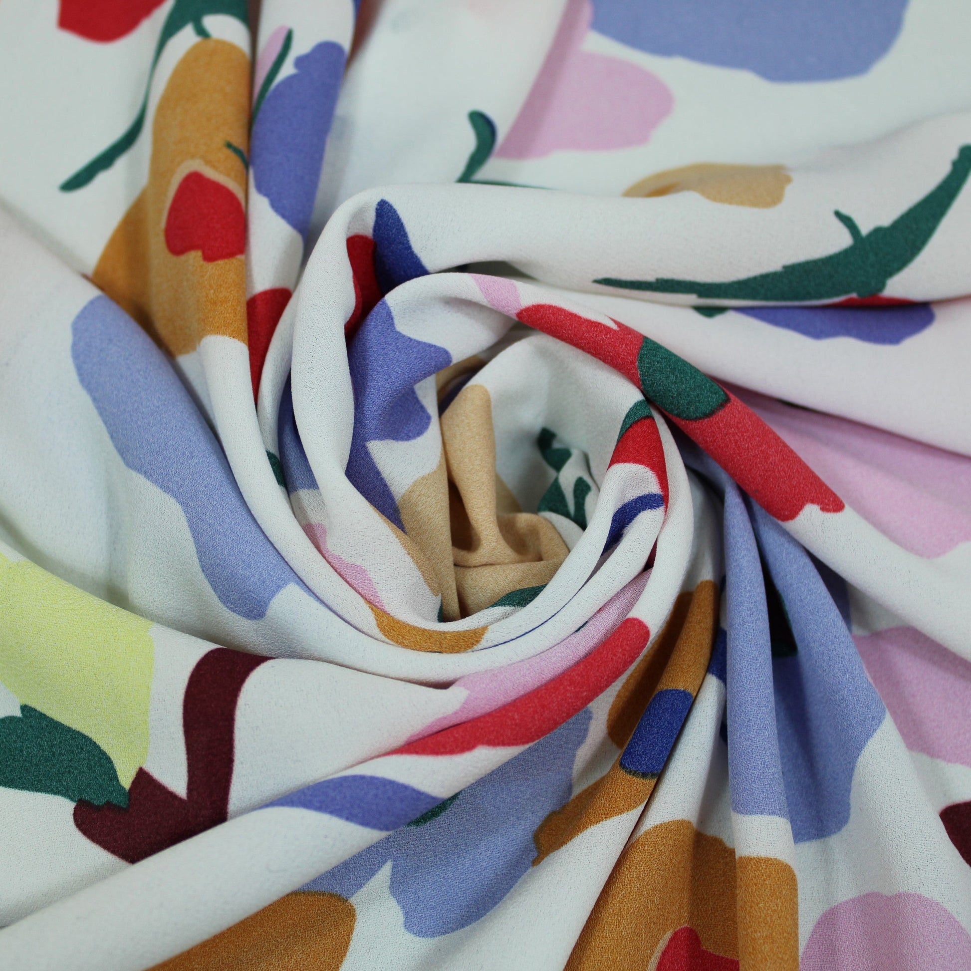 Tissu crêpe georgette  - imprimé grosses fleurs - photo 1/5 | So Tissus