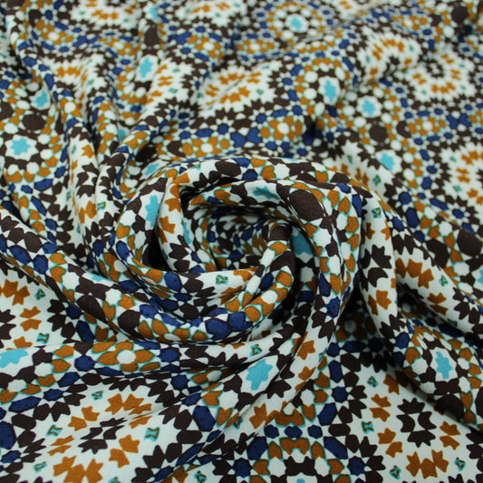 Tissu crêpe viscose - imprimé vitrail - photo 1/5 | So Tissus