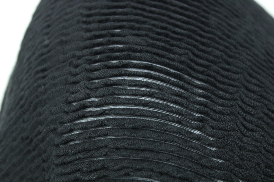 Tissu maille gaufré - noir
