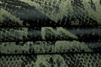 Tissu crêpe stretch - imprimé reptile - kaki et noir - photo 2/5 | So Tissus