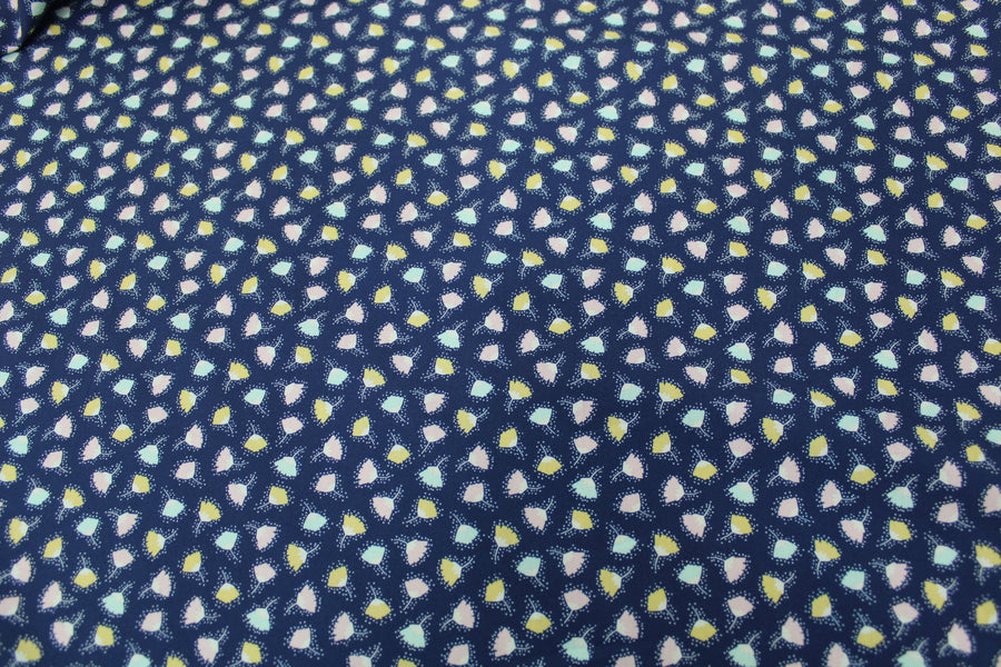 Tissu popeline coton - imprimé petites fleurs pastels