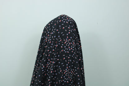 Tissu crêpe - imprimé géométrique - ton noir - photo 3/5 | So Tissus