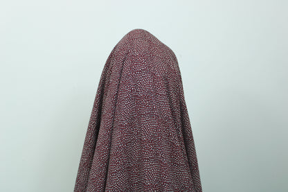 Tissu crêpe - imprimé tacheté - ton bordeaux - photo 3/5 | So Tissus