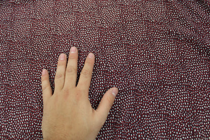 Tissu crêpe - imprimé tacheté - ton bordeaux - photo 4/5 | So Tissus