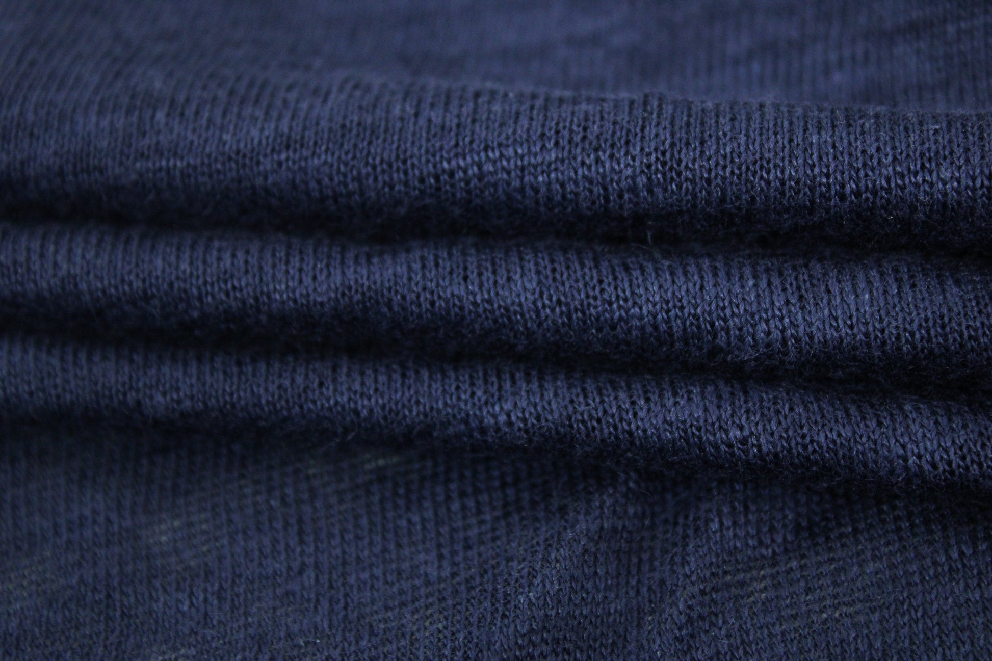 Tissu jersey de lin - bleu marine - photo 2/4 | So Tissus