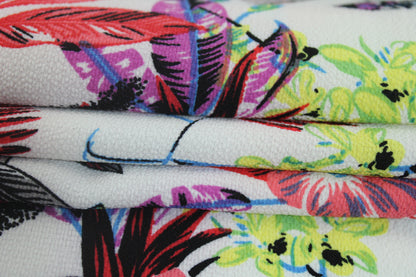 Tissu crêpe - imprimé fleuri - multicolore - photo 2/5 | So Tissus