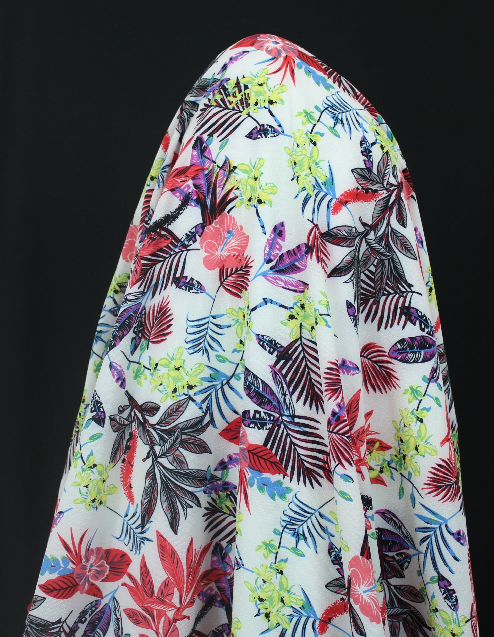 Tissu crêpe - imprimé fleuri - multicolore - photo 3/5 | So Tissus