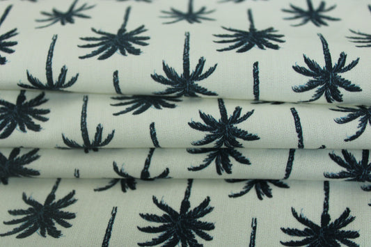 Tissu popeline coton - imprimé petits palmiers - photo 2/5 | So Tissus