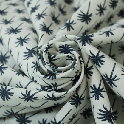 Tissu popeline coton - imprimé petits palmiers - photo 1/5 | So Tissus