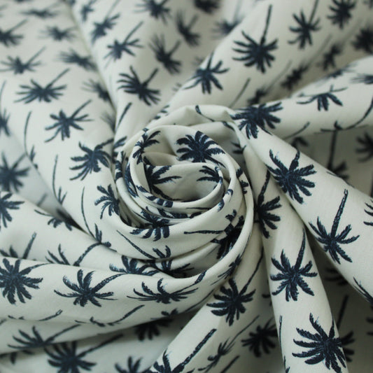 Tissu popeline coton - imprimé petits palmiers - photo 1/5 | So Tissus