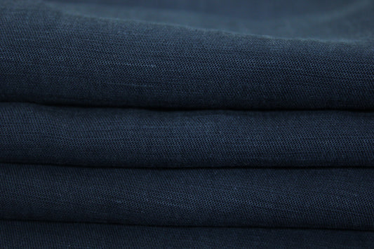 Tissu tencel - bleu marine - photo 2/3 | So Tissus