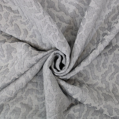 Tissu brocart - motif tâcheté - gris clair et blanc - photo 1/4 | So Tissus