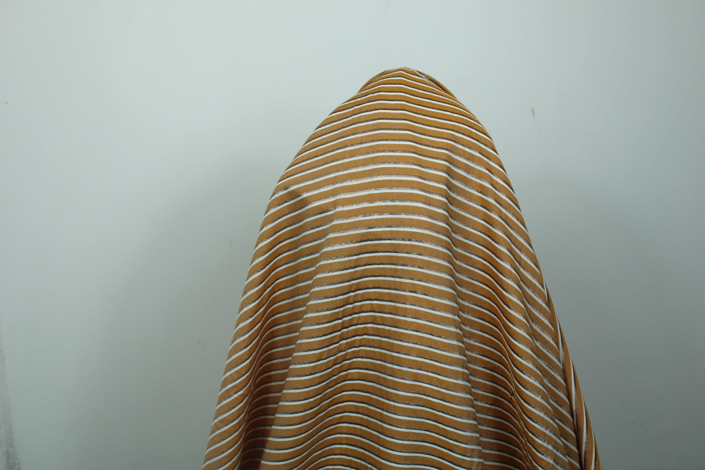 Tissu viscose - à rayures - orange, blanc et cuivre - photo 3/5 | So Tissus
