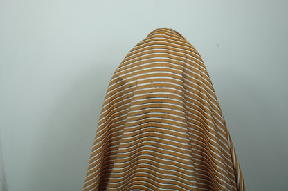 Tissu viscose - à rayures - orange, blanc et cuivre - photo 3/5 | So Tissus