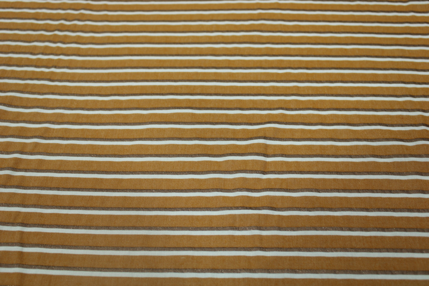 Tissu viscose - à rayures - orange, blanc et cuivre - photo 4/5 | So Tissus