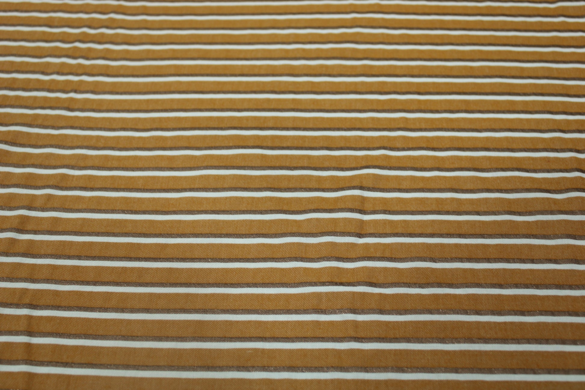 Tissu viscose - à rayures - orange, blanc et cuivre - photo 4/5 | So Tissus