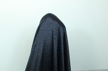 Tissu crêpon satin bleu marine - imprimé tâcheté - photo 3/4 | So Tissus