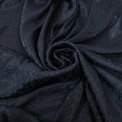 Tissu crêpon satin bleu marine - imprimé tâcheté - photo 1/4 | So Tissus