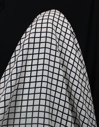 Tissu javanaise de viscose - à carreaux noir et blanc - photo 3/4 | So Tissus