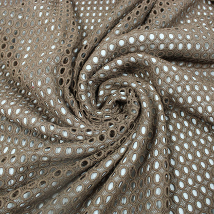 Tissu guipure à motif géométrique - châtaigne - photo 1/6 | So Tissus