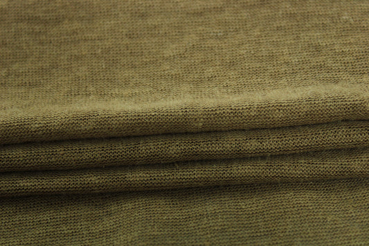 Tissu jersey de lin - marron clair - photo 2/3 | So Tissus