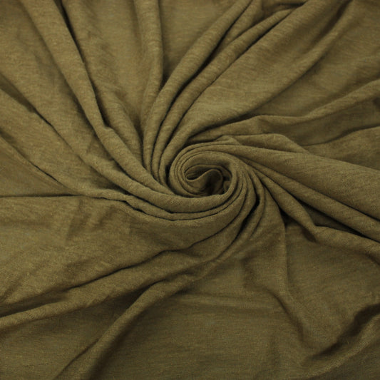 Tissu jersey de lin - marron clair - photo 1/3 | So Tissus