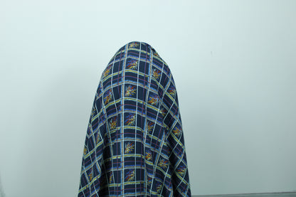Tissu crêpe viscose - à carreaux - ton bleu marine - photo 3/5 | So Tissus