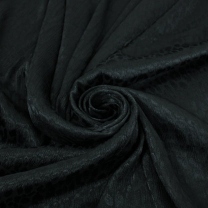 Tissu crêpon satin noir - imprimé tâcheté - photo 1/4 | So Tissus