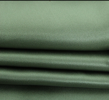 Tissu satin de soie 100% - gris vert - photo 2/3 | So Tissus
