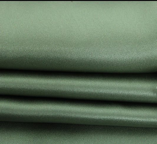 Tissu satin de soie 100% - gris vert - photo 2/3 | So Tissus