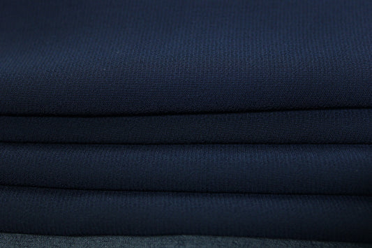 Tissu crêpe georgette  - bleu marine - photo 2/4 | So Tissus