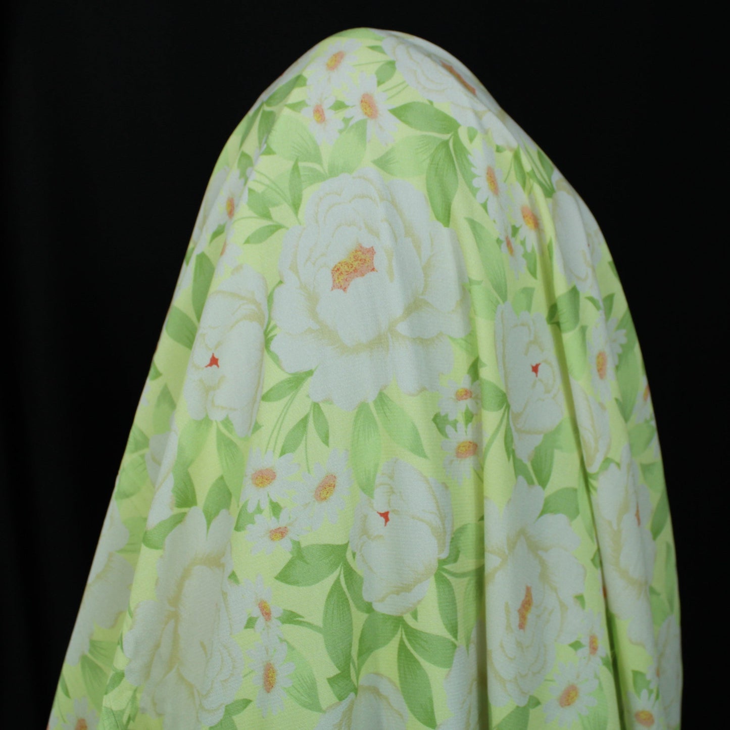 Tissu crêpe viscose - imprimé grandes fleurs blanches - photo 3/5 | So Tissus