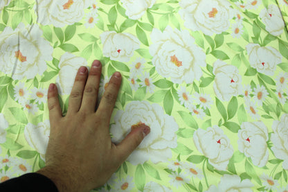 Tissu crêpe viscose - imprimé grandes fleurs blanches - photo 4/5 | So Tissus