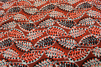 Tissu crêpe viscose - imprimé grandes feuilles abstraites - photo 4/5 | So Tissus