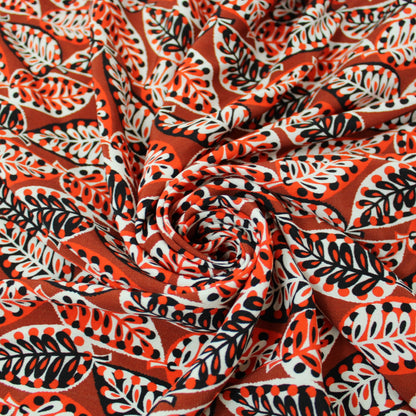 Tissu crêpe viscose - imprimé grandes feuilles abstraites - photo 1/5 | So Tissus