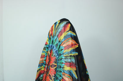 Tissu crêpe georgette  - imprimé attrape rêve - multicolore - photo 3/5 | So Tissus
