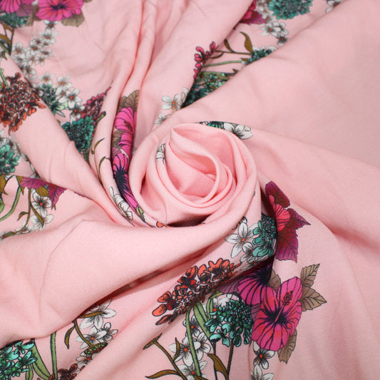 Tissu satin de viscose - imprimé fleuri - photo 1/5 | So Tissus