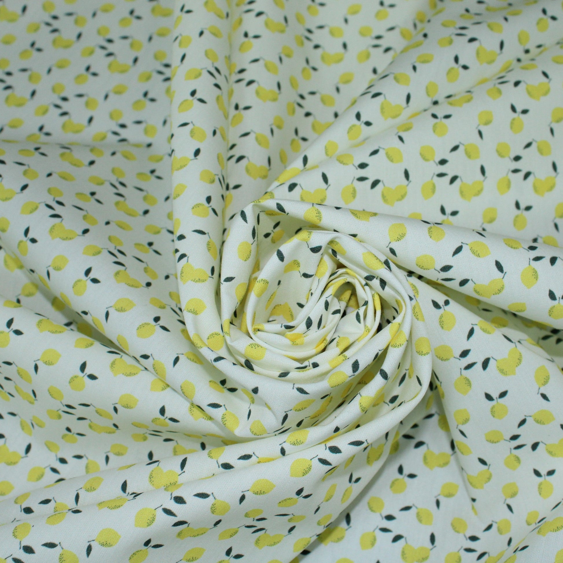 Tissu popeline coton - imprimé petits citrons - photo 1/5 | So Tissus