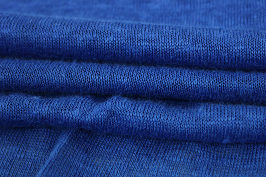 Tissu jersey de lin - bleu roi - photo 2/3 | So Tissus