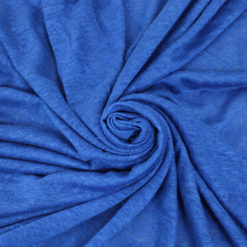 Tissu jersey de lin - bleu roi