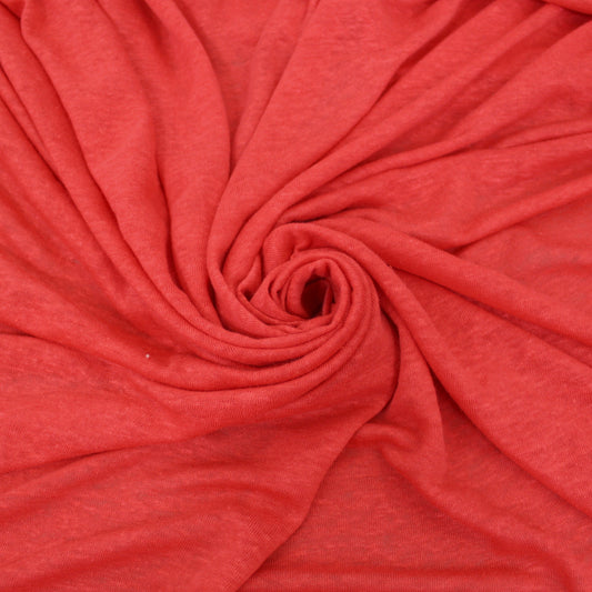 Tissu jersey de lin - corail - photo 1/3 | So Tissus