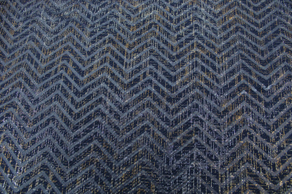 Tissu maille - à chevrons - ton bleu marine - photo 5/5 | So Tissus